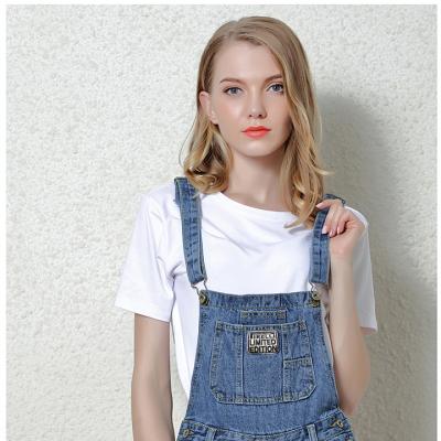 QUẦN YẾM JEAN TÚI TO TRƯỚC NGỰC ĐÍNH LOGO CHỮ P - NY829